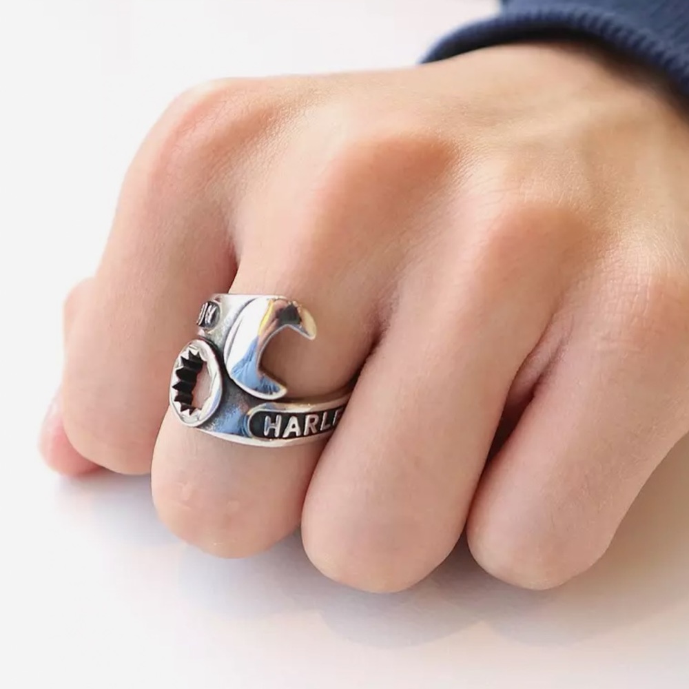 🏍️Harley-Davidson Highly Polished Stainless Steel Combination Wrench Ring! - Picture 2 of 11